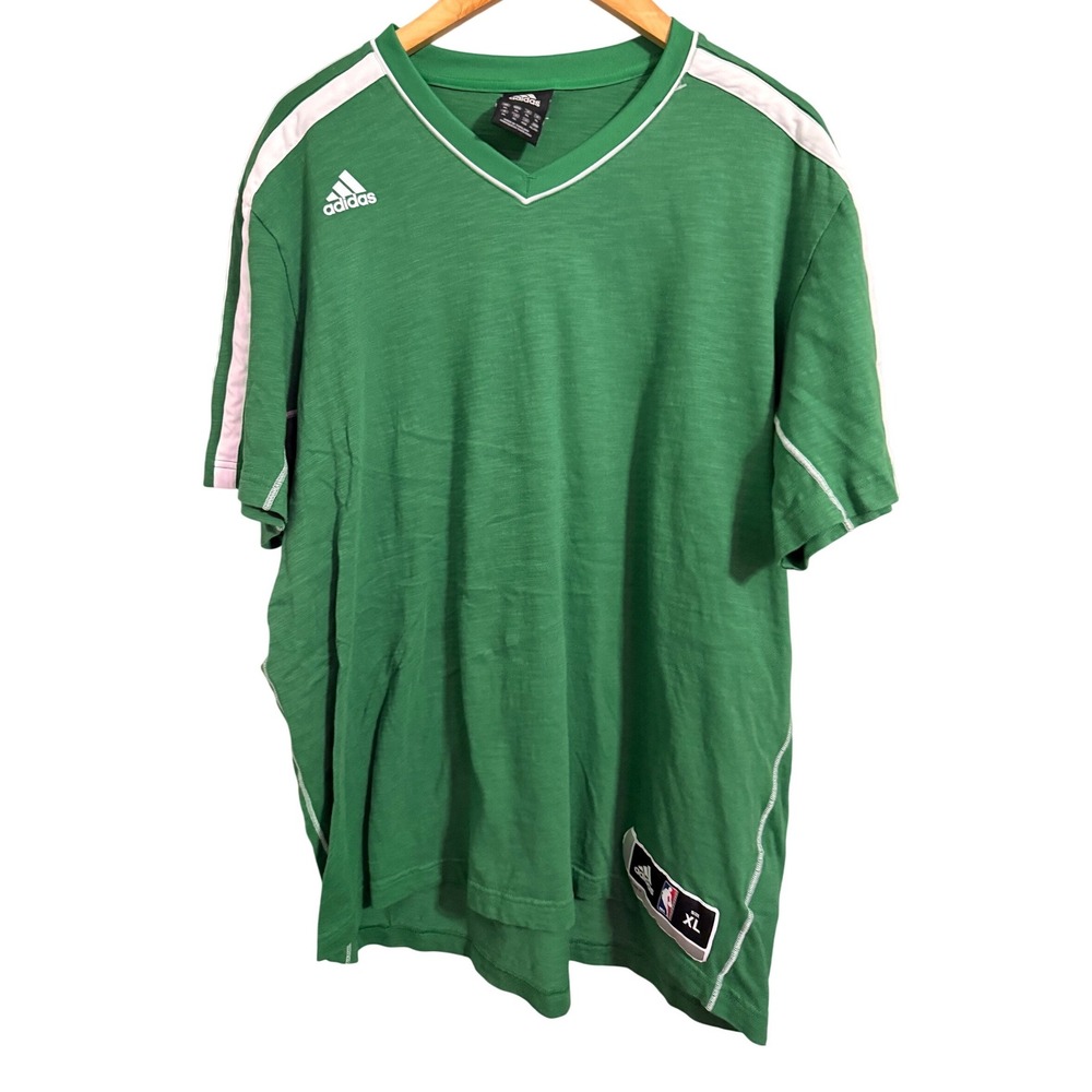 Adidas NBA Boston Celtics Green V Neck T Shirt XL Mens‎ Athletic Jersey